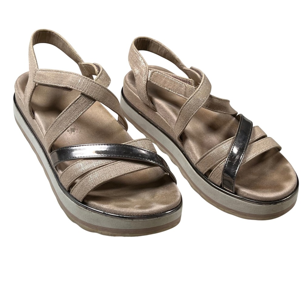 Vionic Kellyn Wedge Flatform Sandals Womens Sz 8.5 Strappy Platform Orthotic